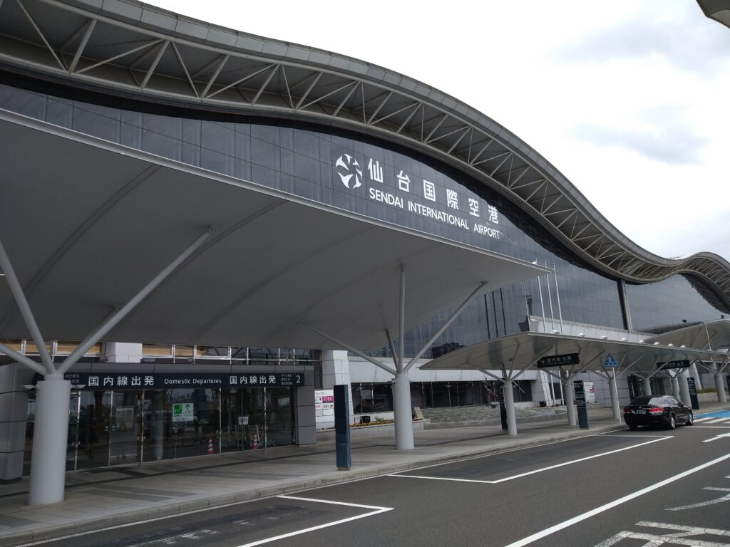 仙台国際空港の外観の様子を撮影した写真