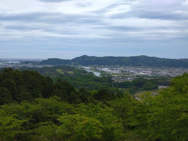 花畑の前あたりから見える景色を撮影した写真